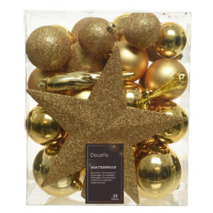 lot-de-33-boules-incassable-brillantes-mats-a-paillettes-deco-sapin-jardinerie-roubaud-13008-marseille or