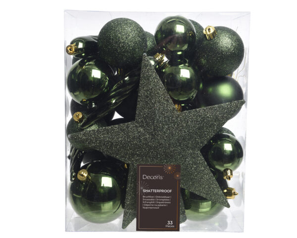 lot-de-33-boules-incassable-brillantes-mats-a-paillettes-deco-sapin-jardinerie-roubaud-13008-marseille vert