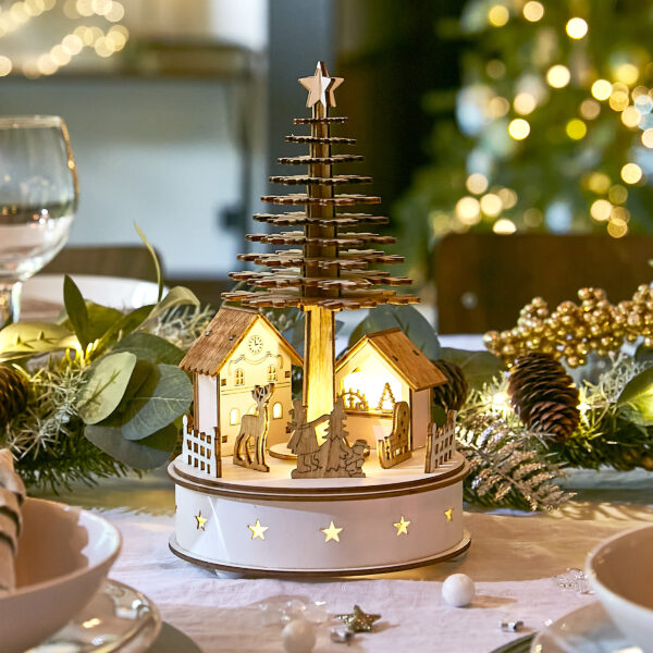 paysage led village bois deco noel jardinerie roubaud 13008 marseille