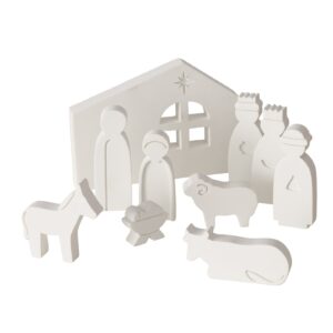 creche-blanche-moderne-cerf-deco-noel-roubuad-jardinerie-13008-marseille
