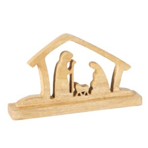 creche bois naturel jesus deco noel jardinerie roubaud 13008 marseille