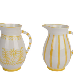 PICHET-VASE-DECO-BLANC-JAUNE-RAYE-FLEURISTE-ROUBAUD-13008-MARSEILLE
