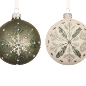 -BOULE-FLOCON-DE-NOEL-VERT-BLANC-JARDINERIE-ROUBAUD-13008-MARSEILLE