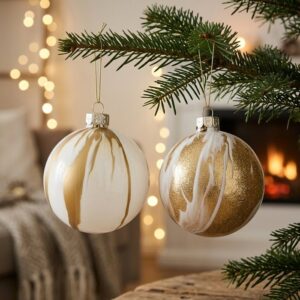 BOULE-DE-NOEL-SAPIN-DECO-DORE-BLANCHE-ROUBAUD-JARDINERIE-13008-MARSEILLE