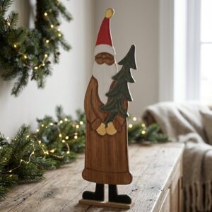 DECO-PERE-NOEL-SOCLE-BOIS-ROUBAUD-JARDINERIE-13008-MARSEILLE