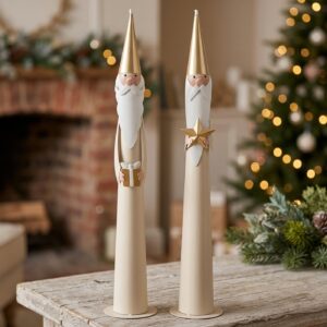 PERE-NOEL-DECO-A-POSER-BEIGE-DORE-FER-ROUBAUD-JARDINERIE-13008-MARSEILLE
