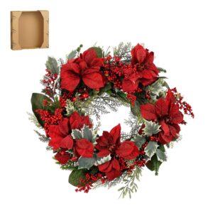 COURONNE-POINSETTIAS-NOEL-A-SUSPENDRE-ROUBAUD-JARDINERIE-13008-MARSEILLE-DECO