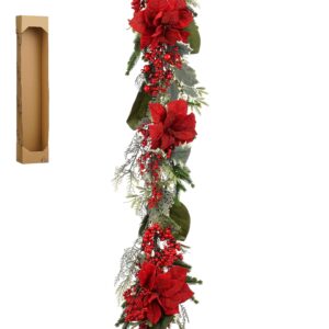 GUIRLANDE-POINSETTIAS-NOEL-A-SUSPENDRE-ROUBAUD-JARDINERIE-13008-MARSEILLE-DECO